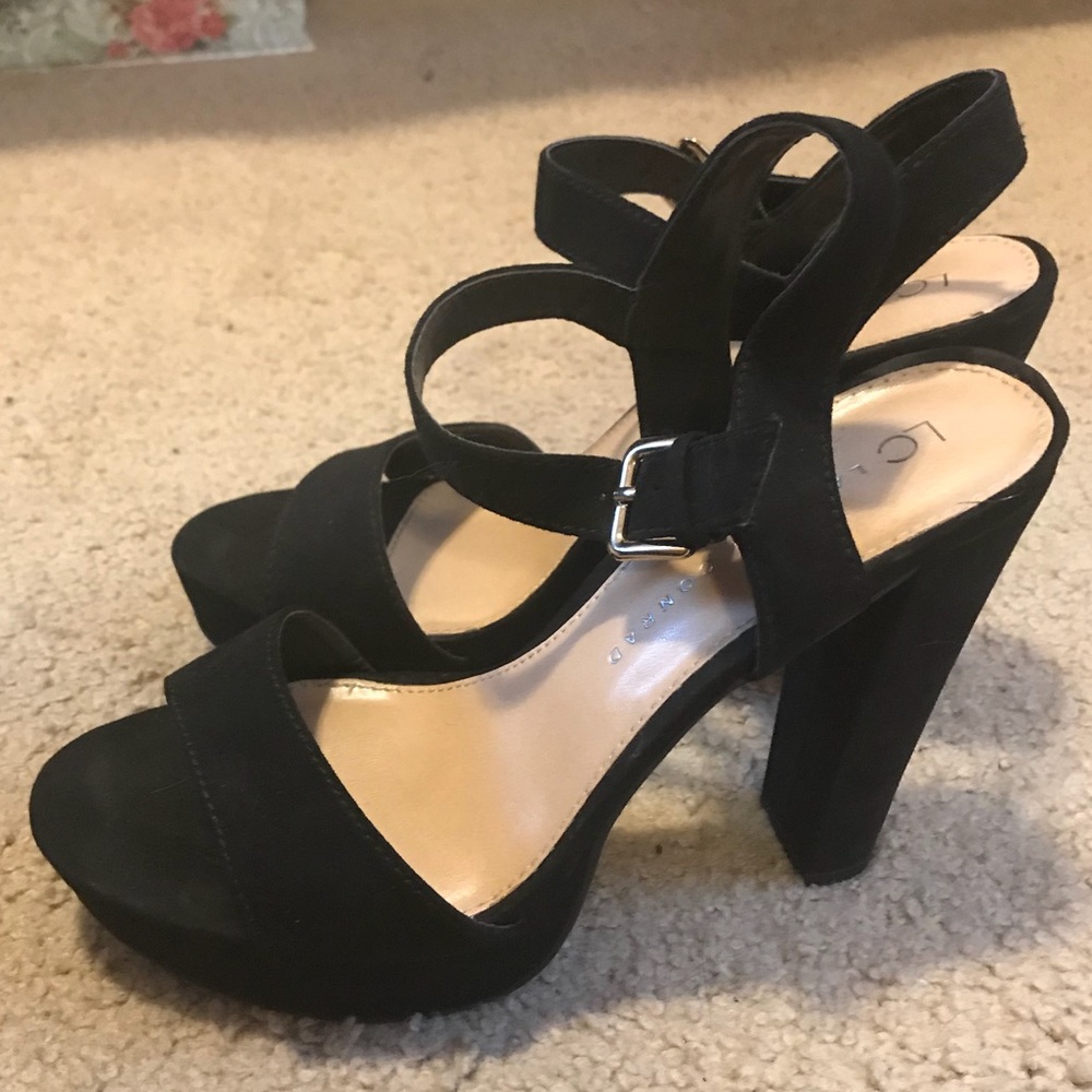 Black heels with ankle strap